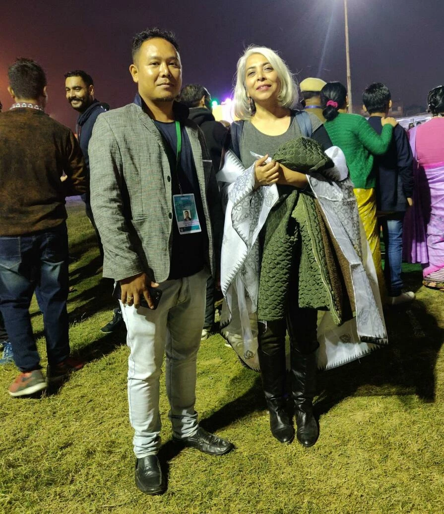 Dhaljit and me during the Sangai festival in 2018 at Imphal