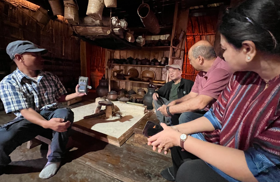 A home-cooked Khasi meal shared with a local host family